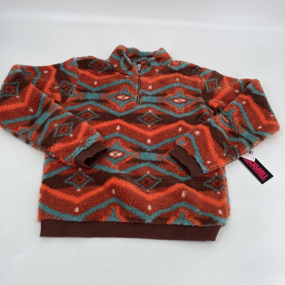 Rock&Roll Denim Burnt Orange Sweater Men's XL NWT